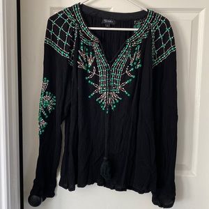 Black beaded blouse